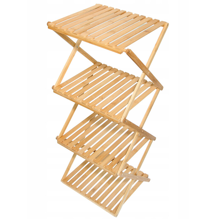 Regal aus Bambus faltbar 93,5 x 33,5 x 40 cm braun
