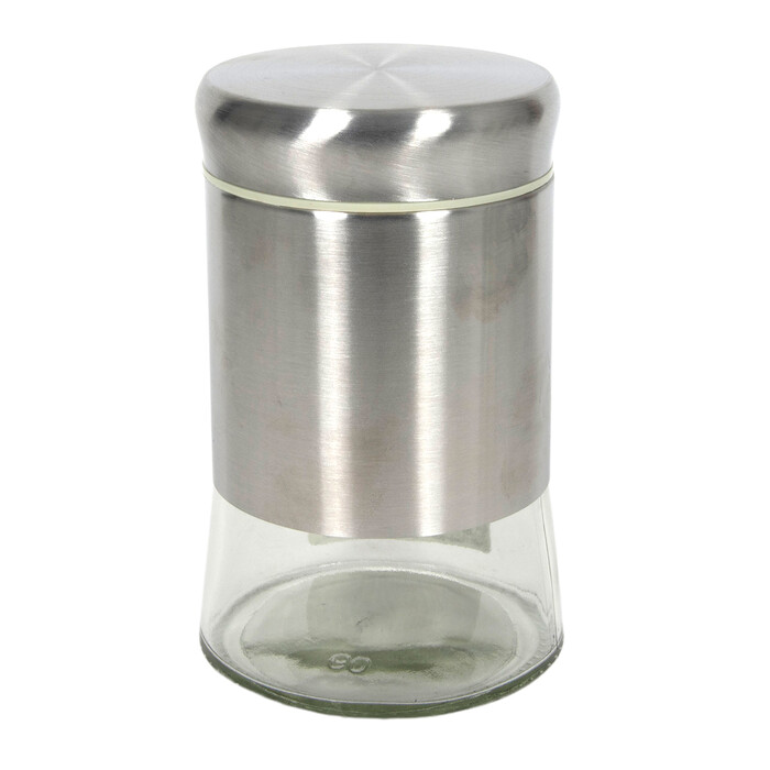 Vorratsdose aus Edelstahl/Glas 600 ml