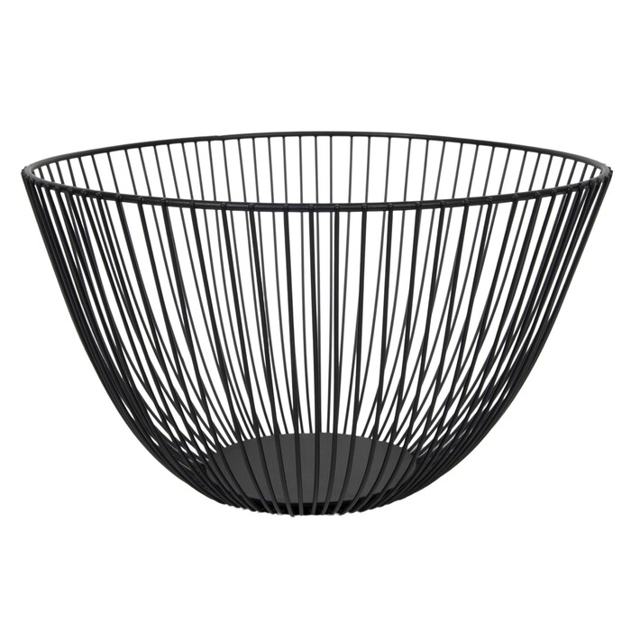 Obstkorb aus Metall Ø 26,5 cm schwarz