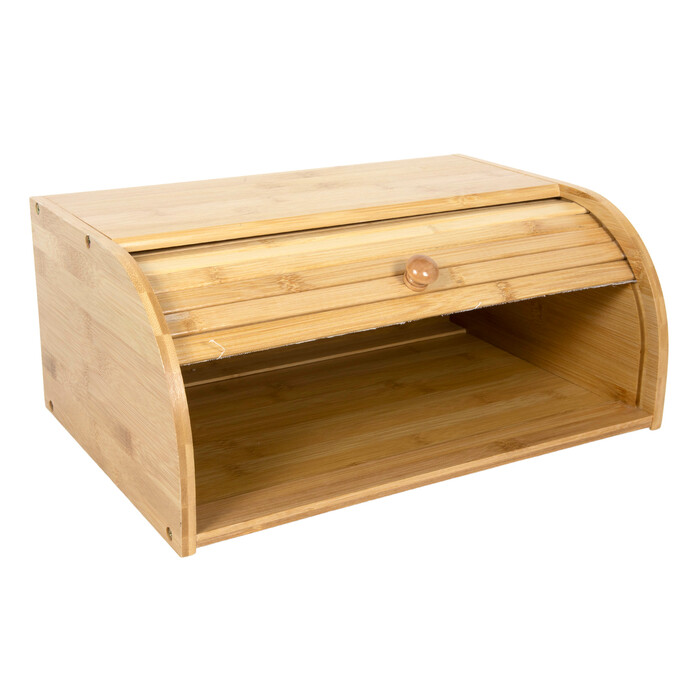 Brotkasten aus Holz mit Rollklappe 40,5 x 27 x 17,5 cm