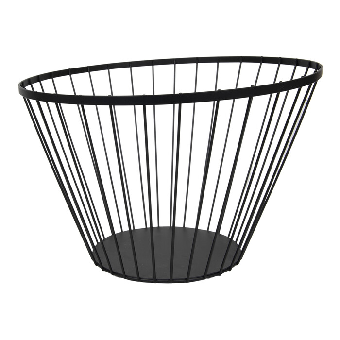 Obstkorb aus Metall 28 x 18 cm schwarz