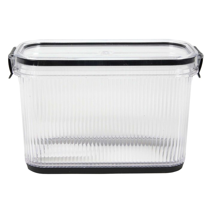Vorratsdose Linien 19 x 9 x 12 cm transparent