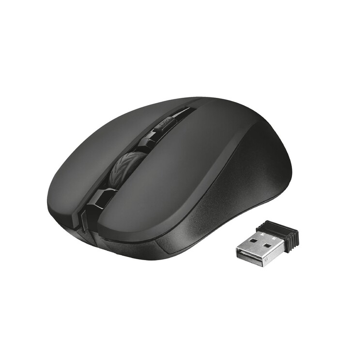 Trust Mydo Silent Click, kabellose Maus, schwarz