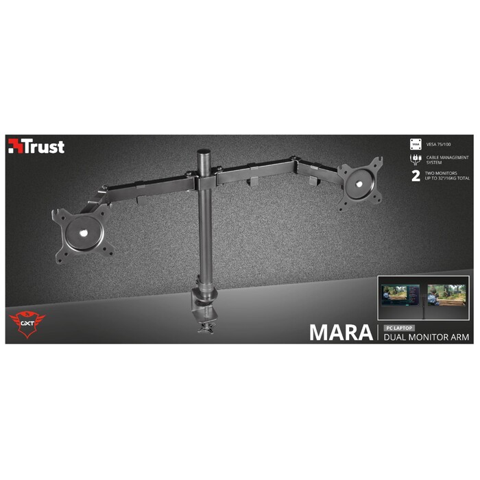 Trust GXT 1120 Mara Dual Monitor Arm