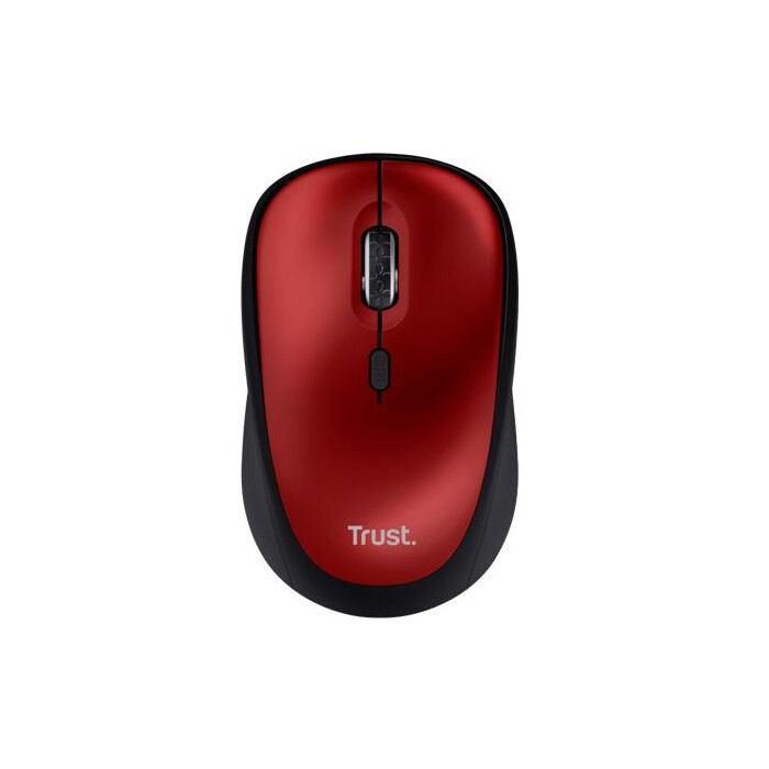 TRUST Kabellose Maus Yvi+ Silent Eco rot