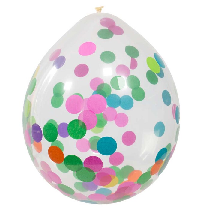 Ballons mit buntem Konfetti 30 cm 4 Stück