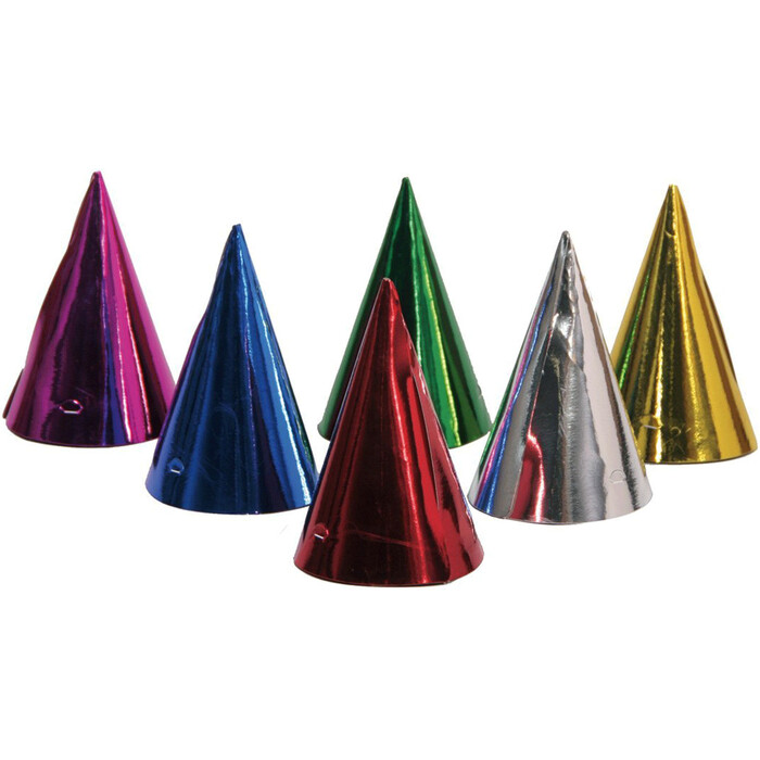 FOLAT Partyhütchen 6 Stück mehrere Farben