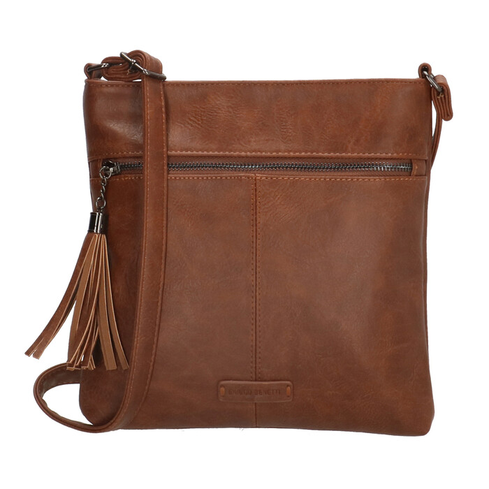 ENRICO BENETTI Umhängetasche aus PU Leder braun