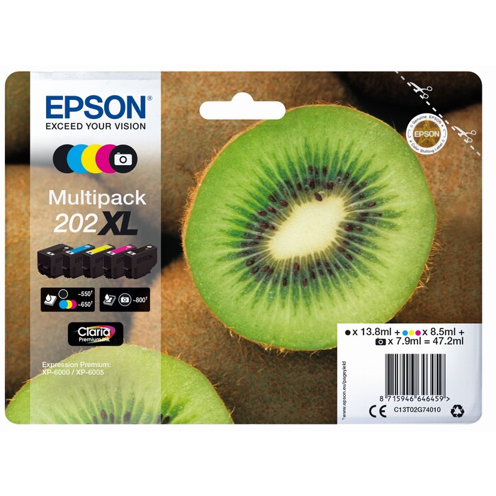 Epson Clara Premium Ink Multipack Nr.202XL 1x5