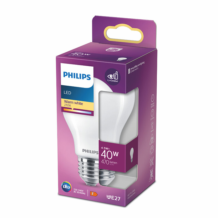 PHILIPS LED-Lampe Classic E27 4,5 W matt warmweiß