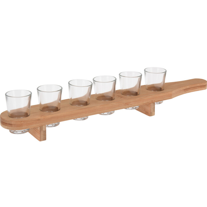 Schnapsgläser-Set mit Servierbrett 7 Teile