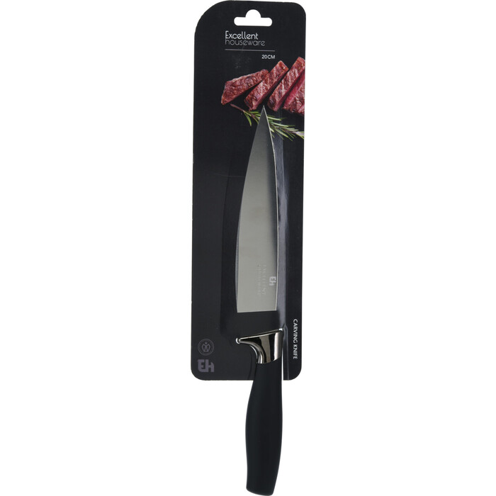 Kochmesser 20 cm schwarz/silber