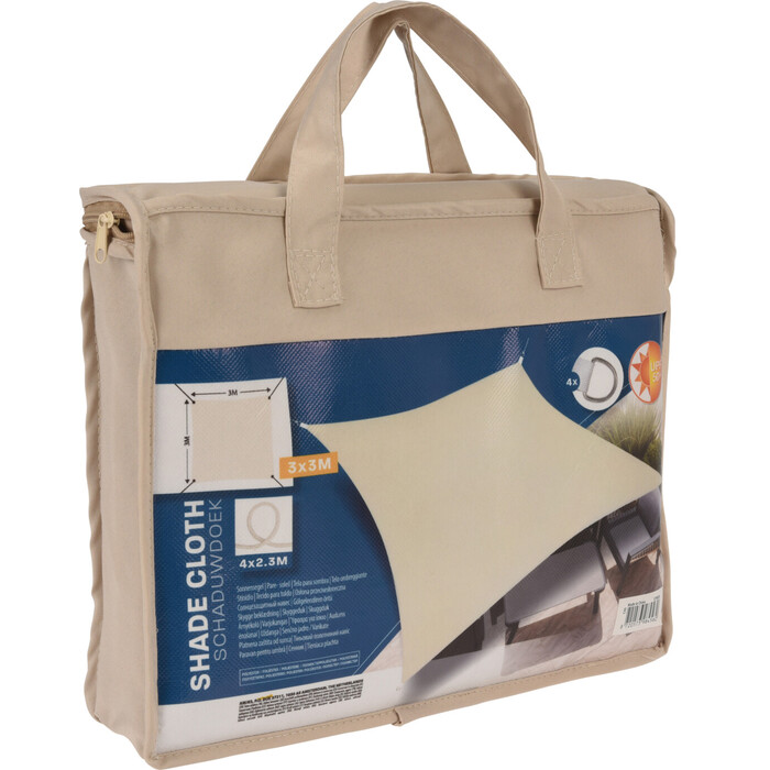 Sonnensegel Quadrat 3 x 3 m creme