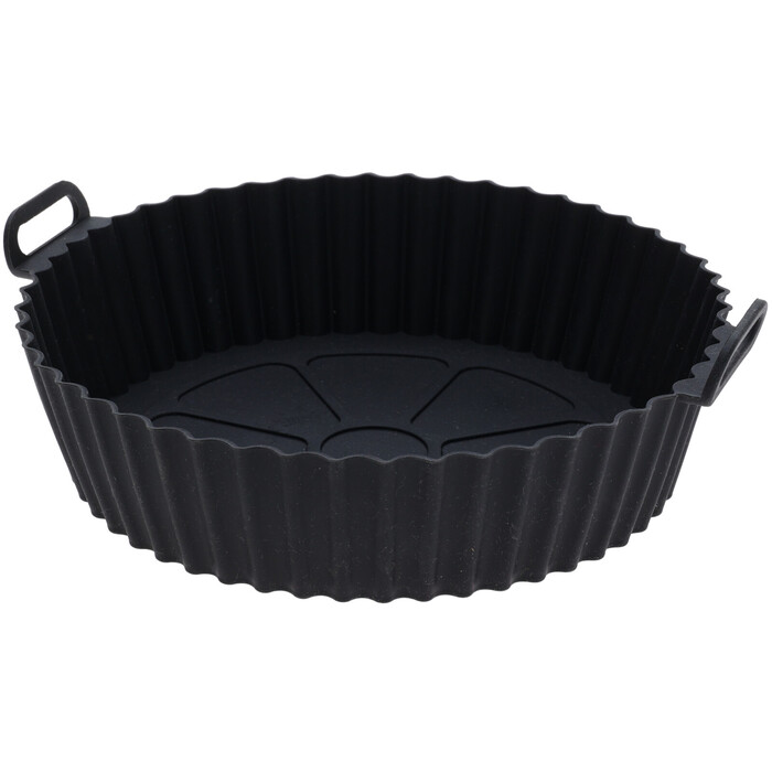 Silikonschale für Heißluftfritteuse Ø 20,5 cm schwarz
