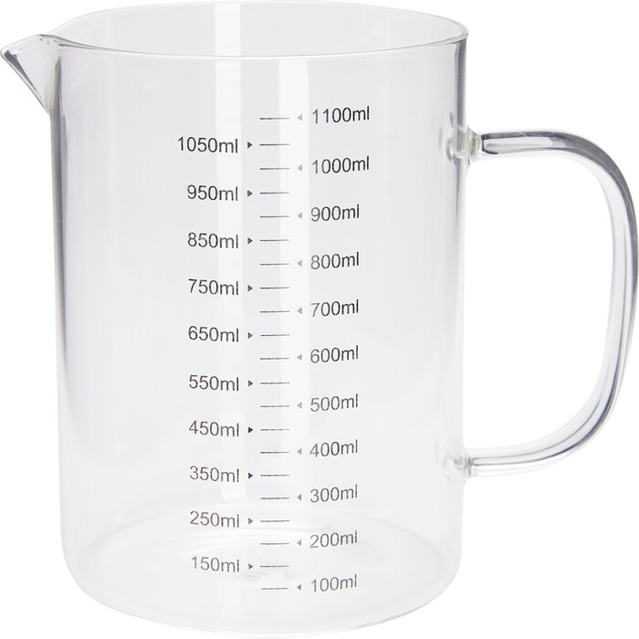 Messbecher aus Glas 1,1 Liter transparent