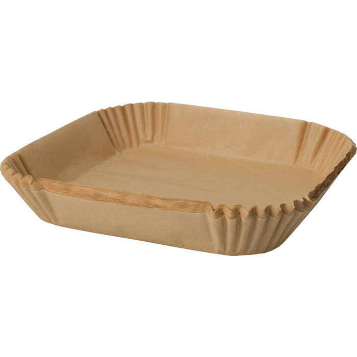 Schale für Heißluftfritteuse eckig Ø 22 cm 50 Stück braun