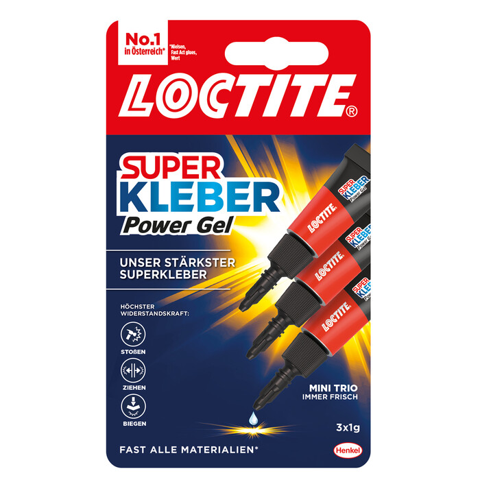 LOCTITE Superkleber Mini Trio Gel 3 x 1 g