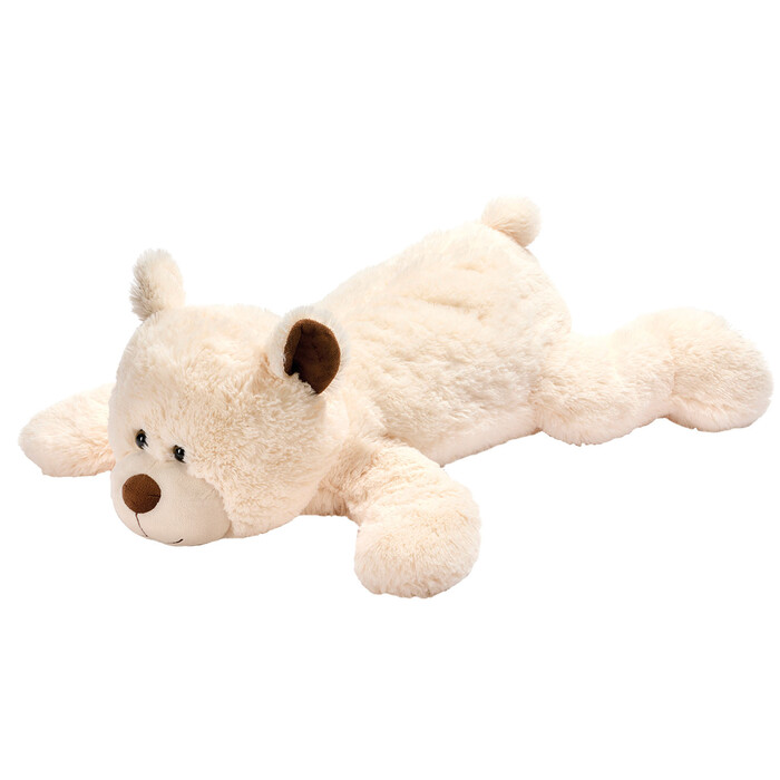 Plüschtier Bär liegend 70 cm beige