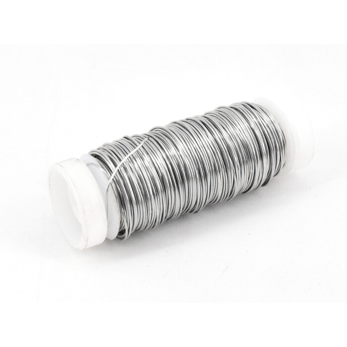 Basteldraht 50 g silber