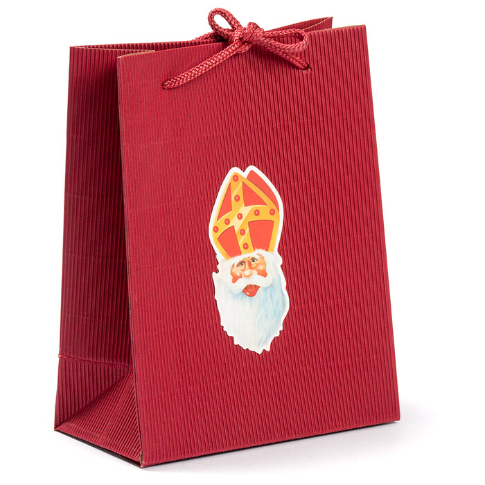 Nikolo-Tasche aus Wellpappe rot