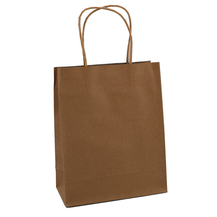 Packpapiertasche 21 x 17 x 8 cm braun
