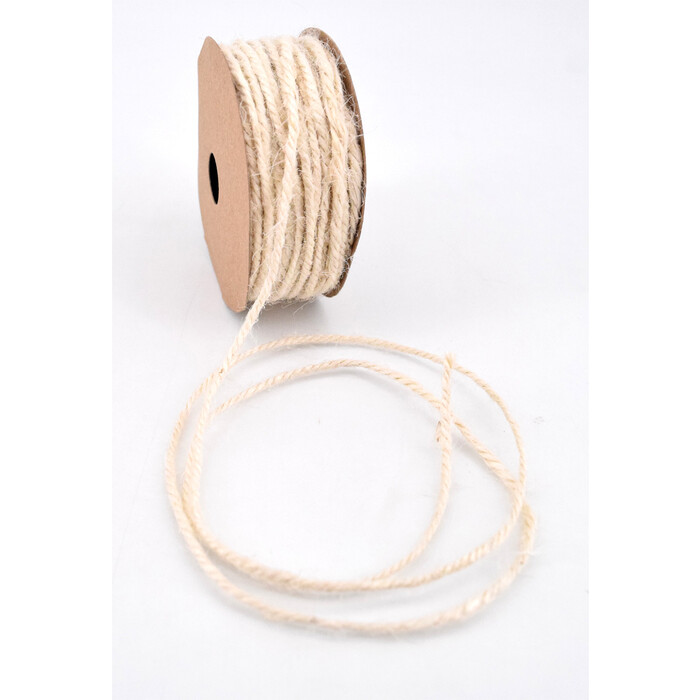 Juteschnur 2 mm x 10 m weiß