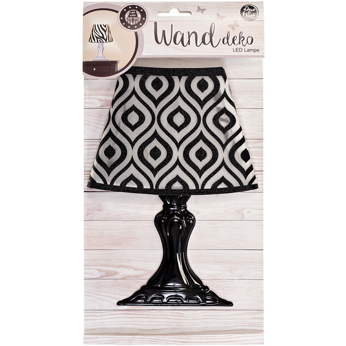 Mini Wandsticker LED-Lampe Muster 18 x 24 cm selbstklebend