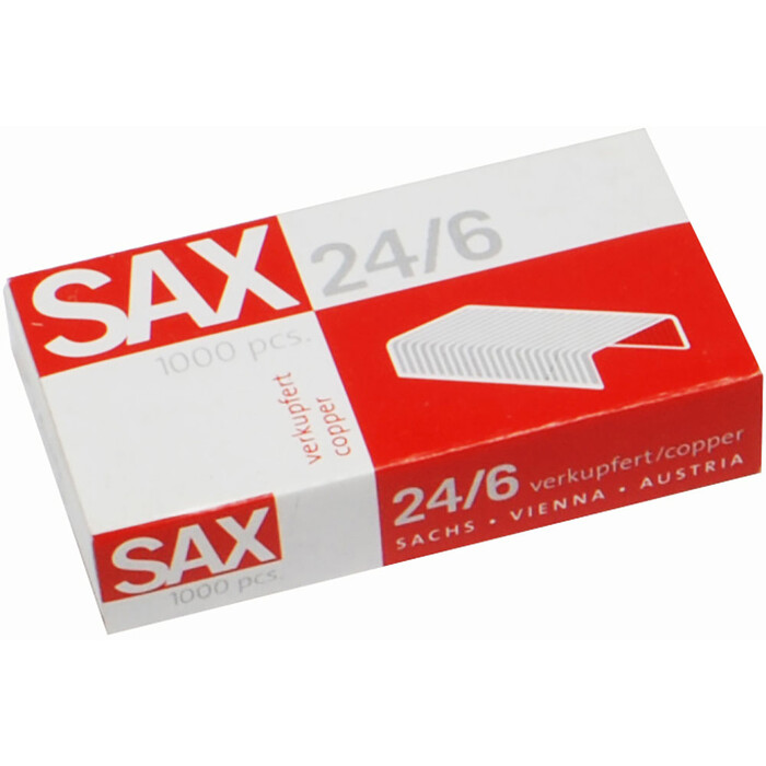 SAX Heftklammern 24/6 aus Kupfer 1000 Stück