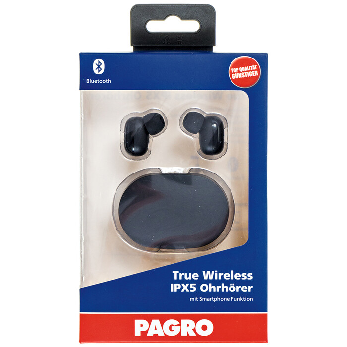 PAGRO IPX5 True Wireless In-Ear Kopfhörer schwarz