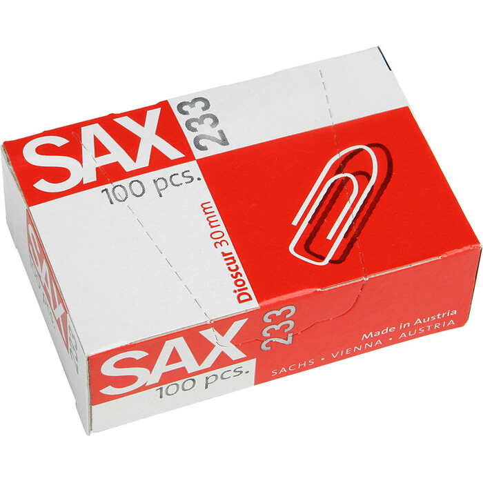 Sax Büroklammer Spitze Form 30Mm Metall Verzinkt 100 St./Pack. - Image 3