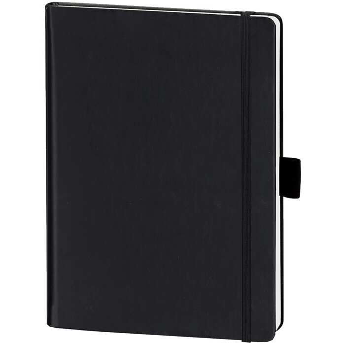 Notizbuch 19 x 25 cm 192 Seiten kariert schwarz