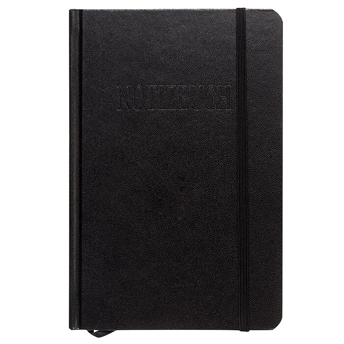 Notizbuch A5 glatt 80 Blatt schwarz