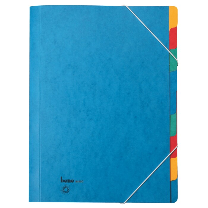 bene Ordnungsmappe 9 Fächer A4 Blau Karton - Image 2