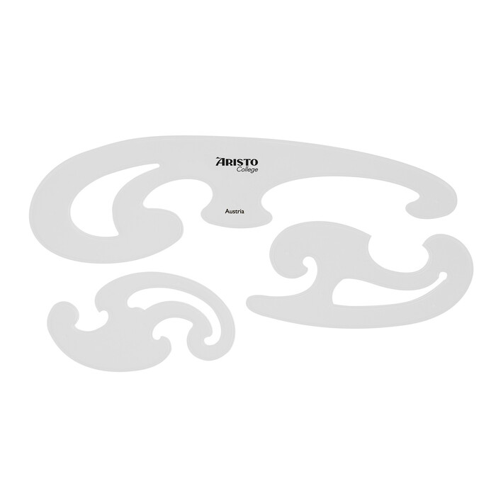 ARISTO Kurvenlineal 3 Teile transparent