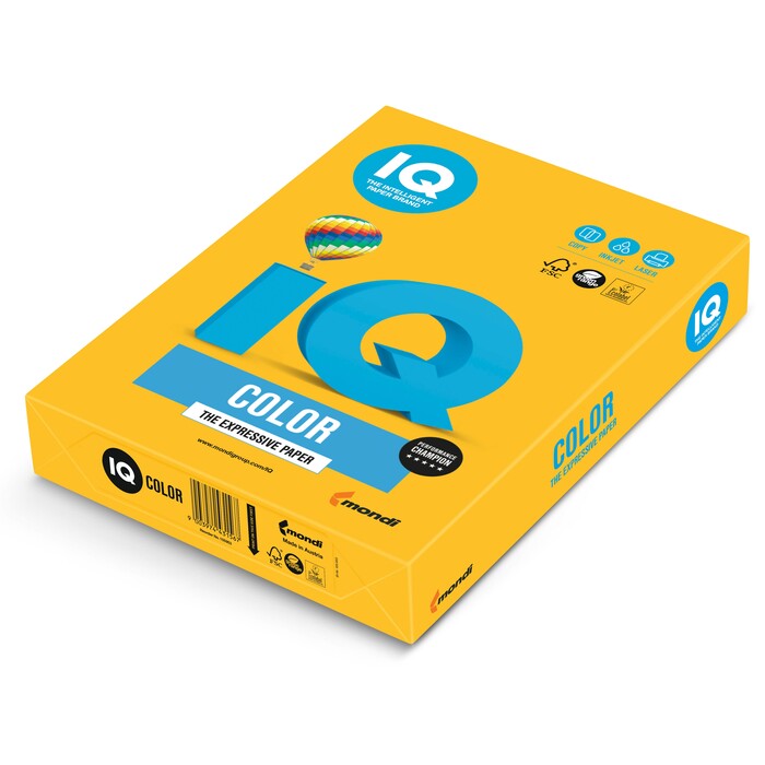IQ Color Kopierpapier A4 500 Blatt 80 g sonnengelb