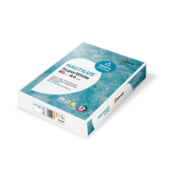 NAUTILUS Kopierpapier A4 Super White 500 Blatt weiß