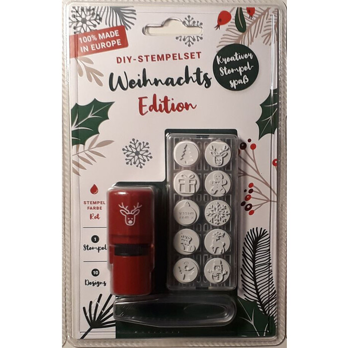 COLOP Stempel-Set Weihnachts Edition 10 Motive  inkl. Pinzette
