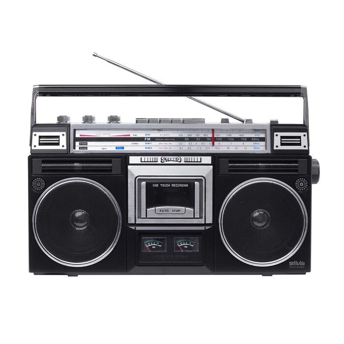 SILVA SCHNEIDER Kassettenradio PCR 1980 Bluetooth®, USB inklusive Mikrofon schwarz