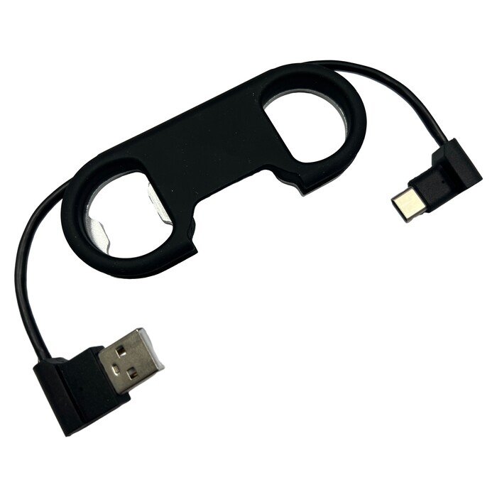 BE COOL Flaschenöffner-Ladekabel USB-C 20 cm schwarz