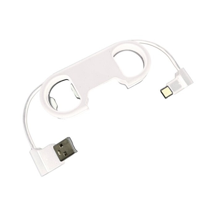BE COOL Flaschenöffner-Ladekabel USB-C 20 cm weiß