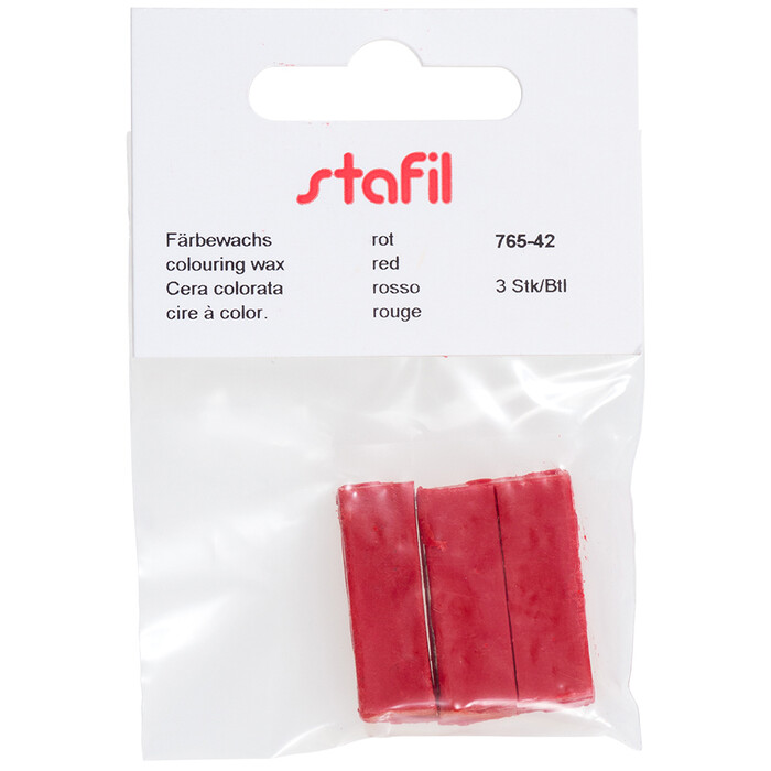 STAFIL Färbewachs 3 Stück rot