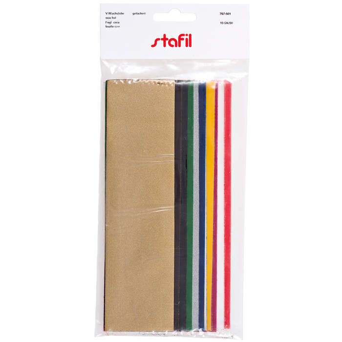 STAFIL Verzierwachsfolie 10 Stück mehrere Farben