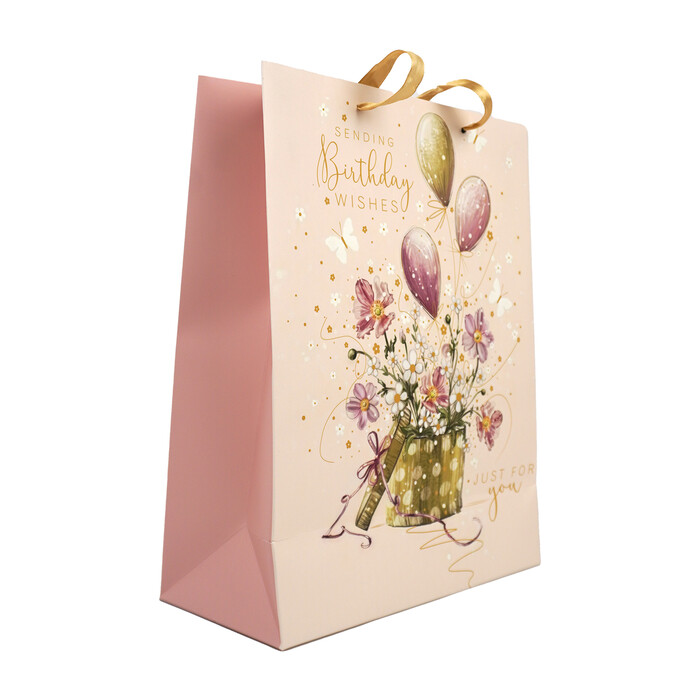 Tragetasche Blumentopf A5 rosa