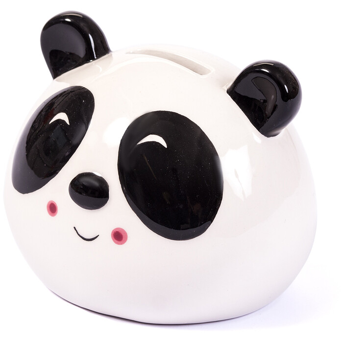 Spardose Panda 10 x 9,5 x 12 cm weiß/schwarz