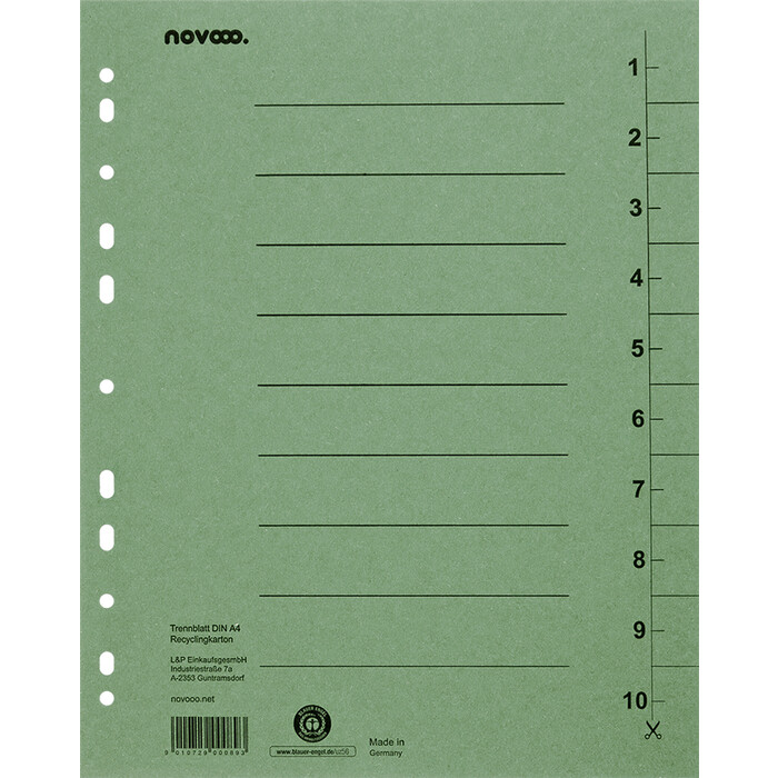 NOVOOO Professional Trennblatt A4 grün