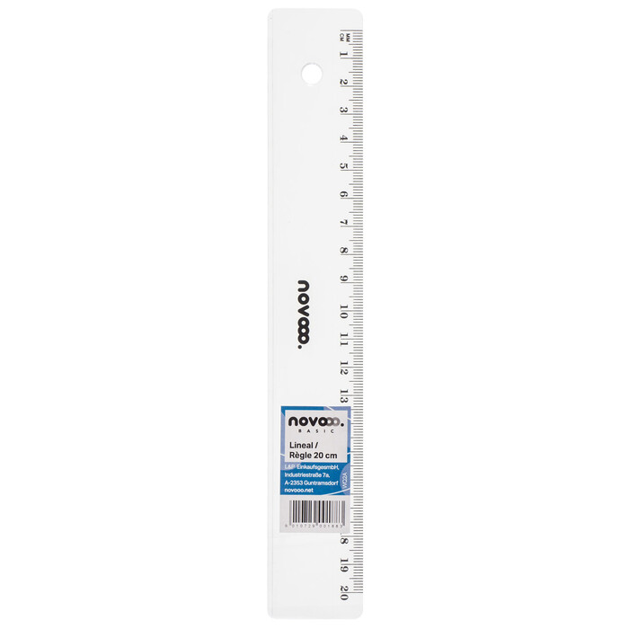 NOVOOO Lineal 20 cm transparent