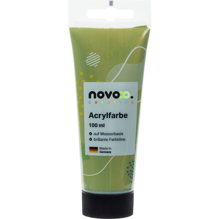 NOVOOO Creative Acrylfarbe 100 ml olivegrün metallic