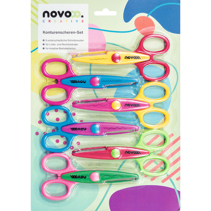 NOVOOO Creative Konturenscheren-Set 6 Stück bunt