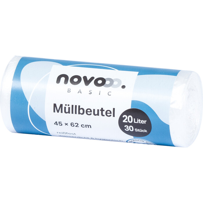 NOVOOO Basic Müllbeutel 20 Liter 30 Stück grün