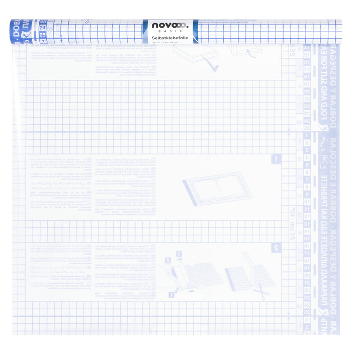 NOVOOO Basic Selbstklebefolie 5 m x 45 cm 50 mµ transparent